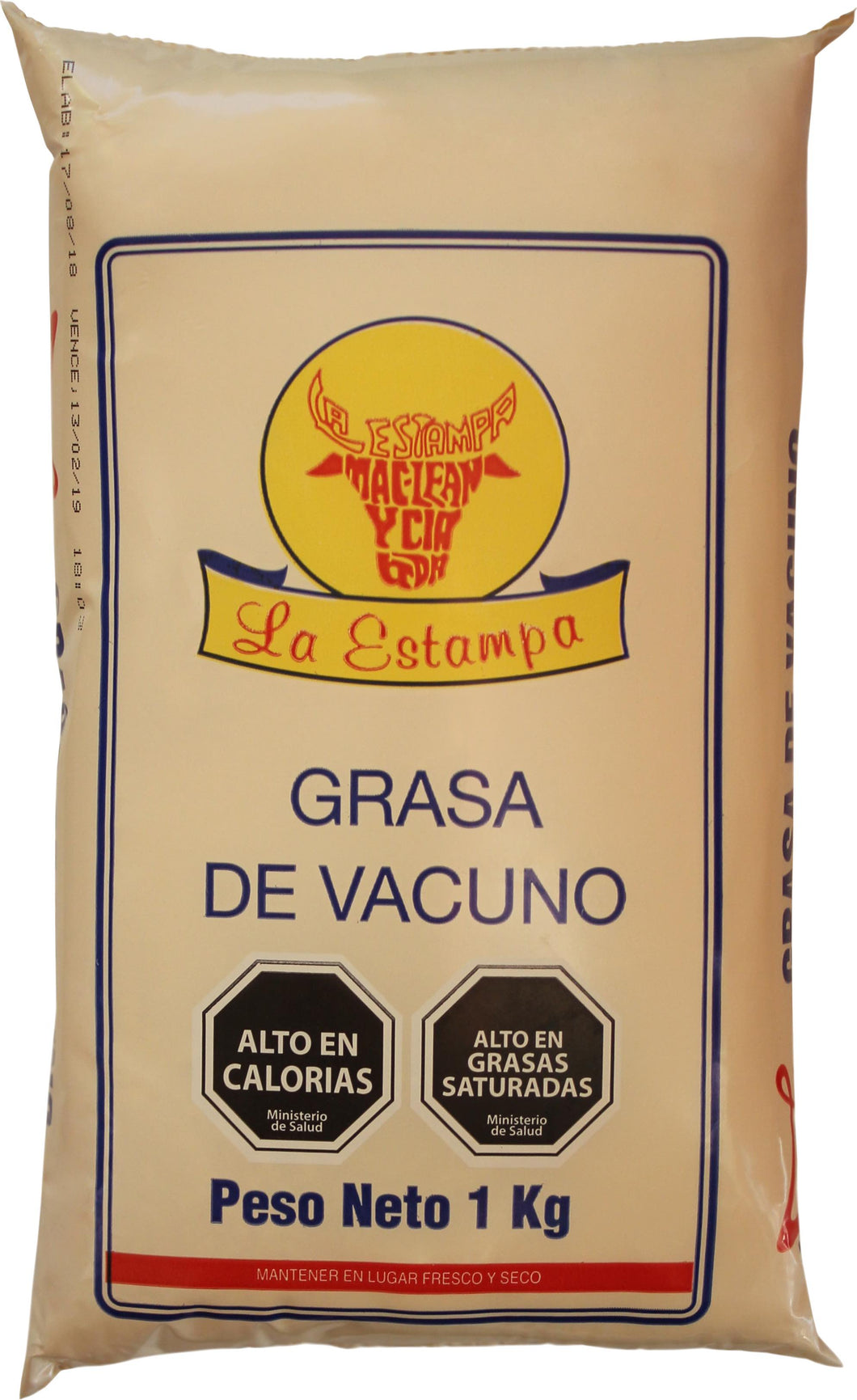 Grasa de Vacuno LA ESTAMPA - Caja 20x1 Kg